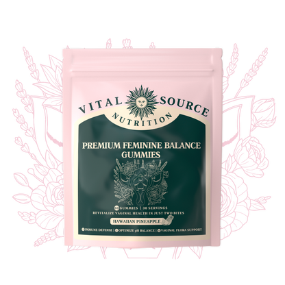 Vital Source Nutrition Vaginal Probiotic Gummies for Women - pH Balance and Immune Defense, Support Healthy Odor and Vaginal Flora - Vegan, Gluten-Free - Hawaiian Pineapple - 60 Gummies - 30 Servings