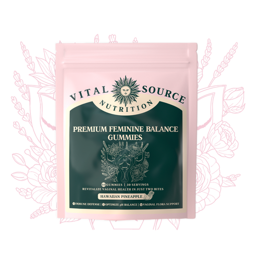 Vital Source Nutrition Vaginal Probiotic Gummies for Women - pH Balance and Immune Defense, Support Healthy Odor and Vaginal Flora - Vegan, Gluten-Free - Hawaiian Pineapple - 60 Gummies - 30 Servings