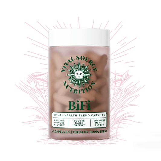 Vital Source Nutrition - BiFi Capsules - Beef Organ Primal Blend - Premium Ancestral Supplements for Women - Supports Hormone Health, Energy, & Stamina - Daily Vitality - No Artificial Ingredients